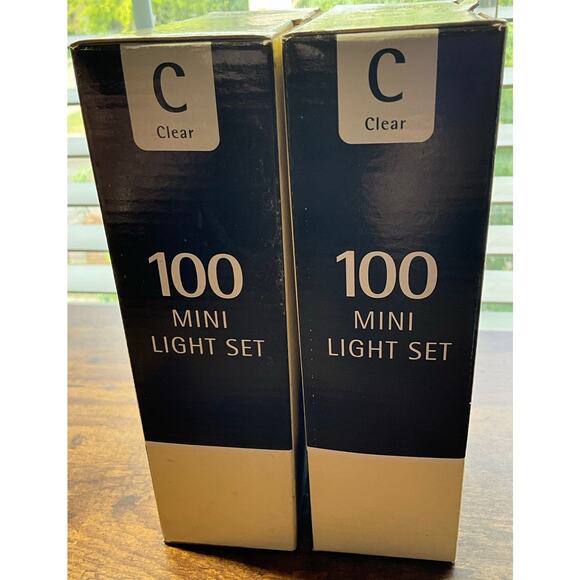 NIB Christmas Holiday Lights 100 ct Clear Mini Light Set 2 Boxes Indoor Outdoor - Picture 4 of 5